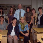 част от катедрения колектив с проф. дфн Г. Токарев